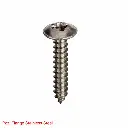 AI Generated Pozi Flange Stainless Steel label - red text bottom left (screw)