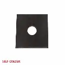 AI Generated Black plate with SELF-COLOUR red label (Arial, bottom-left)
