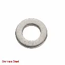 AI Generated Stainless Steel label - red text bottom left (washer)