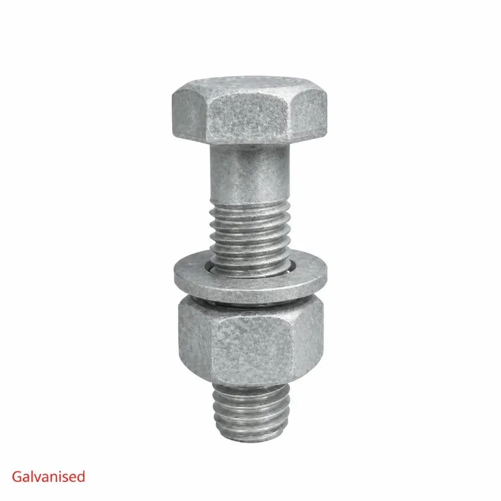 AI Generated HEX Galvanised finish - red label bottom left