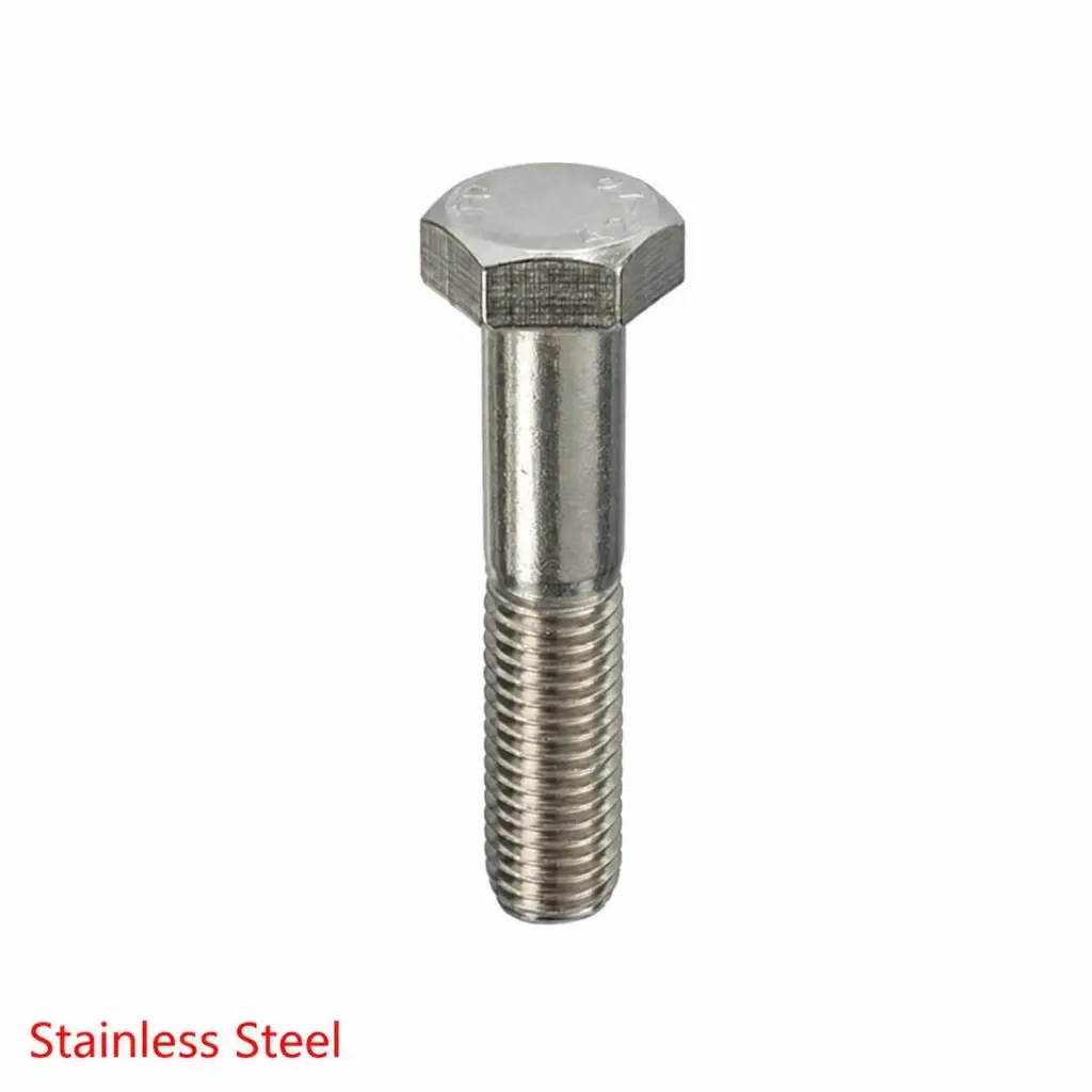 AI Generated Stainless Steel label - red text bottom left (bolt)