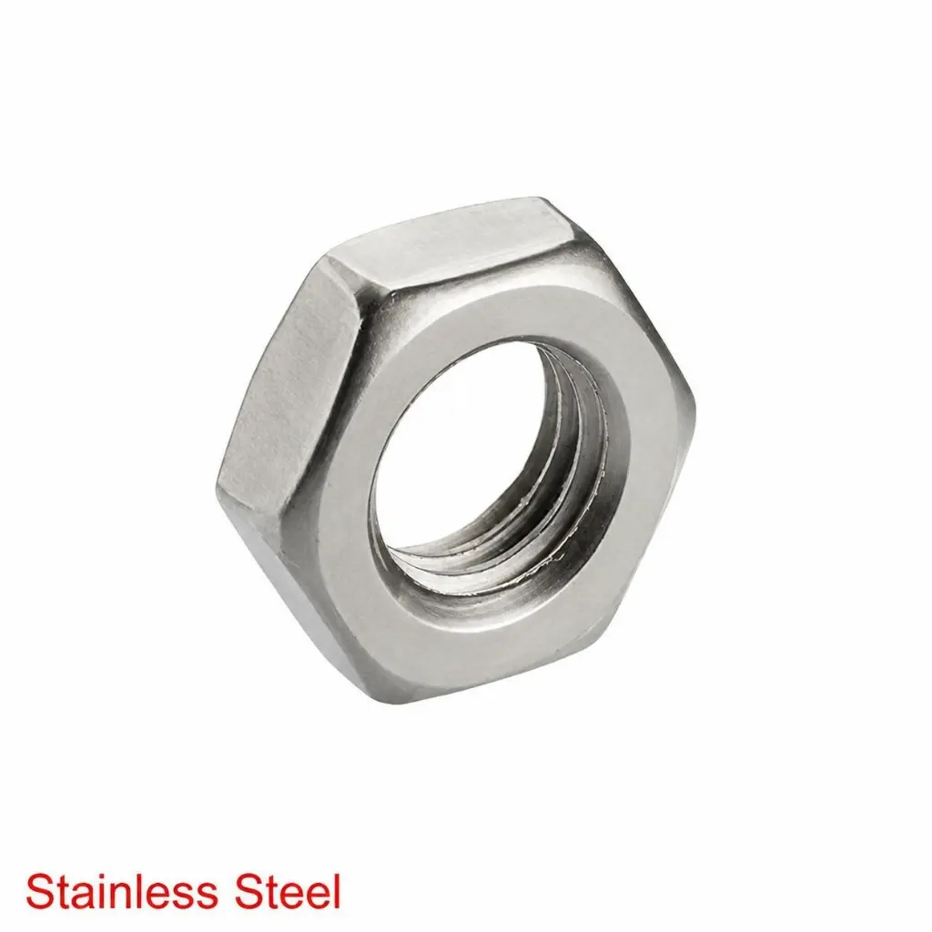 AI Generated Nut - Stainless Steel finish - red label bottom left
