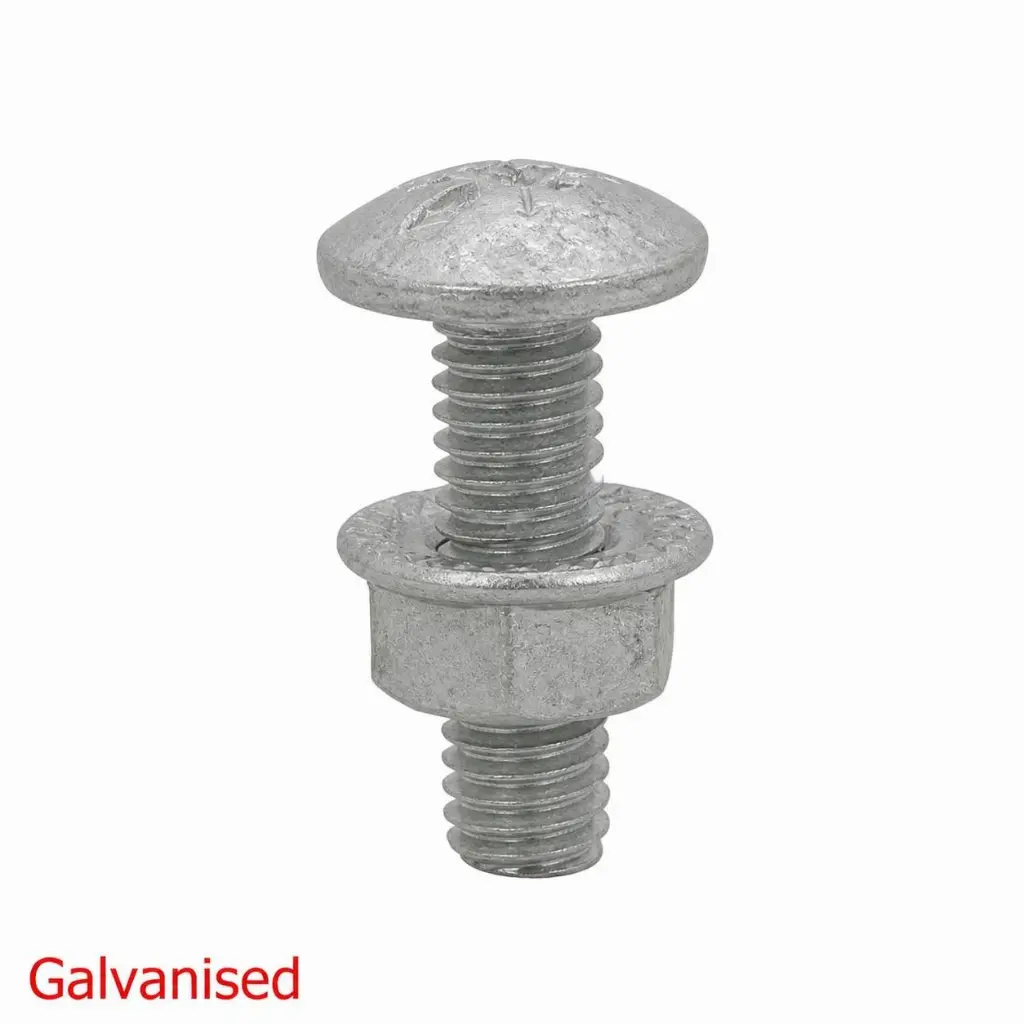 AI Generated Assembled fastener - Galvanised finish - red label bottom left